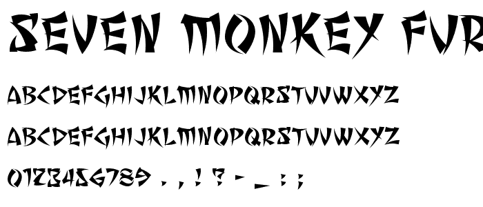 Seven Monkey Fury BB font